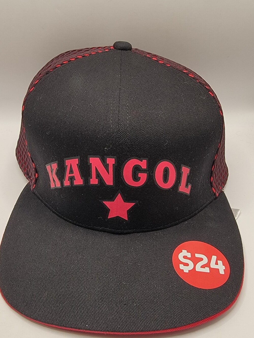 Kangol Black & Red Strapback Hat